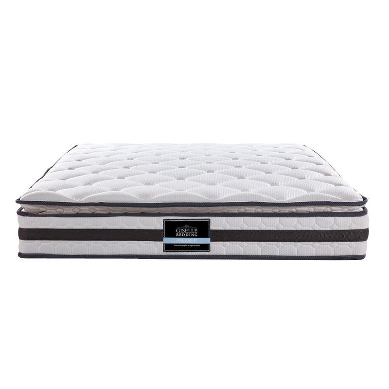 Double Package | Coogee Bed Grey & Normay Series Pillow Top Mattress (Medium Firm) - Bedzy Australia - Furniture > Bedroom