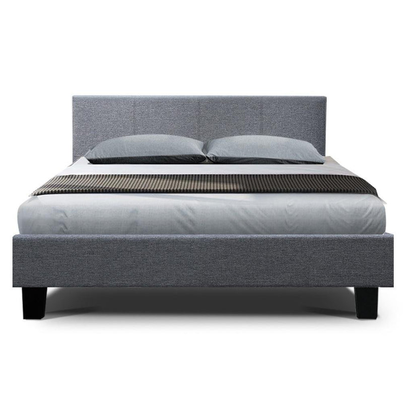 Double Package | Coogee Bed Grey & Normay Series Pillow Top Mattress (Medium Firm) - Bedzy Australia - Furniture > Bedroom