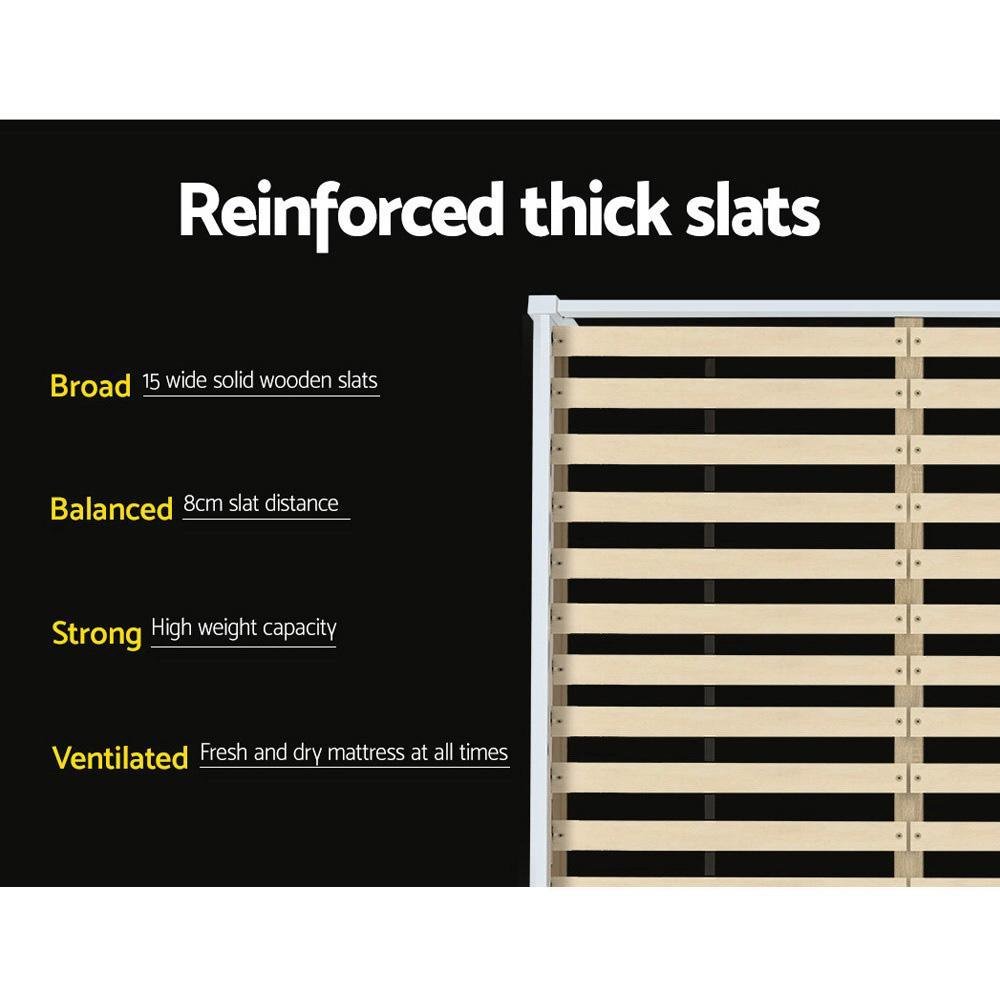 Double Package | Gibson Bed White & Normay Series Pillow Top Mattress (Medium Firm) - Bedzy Australia