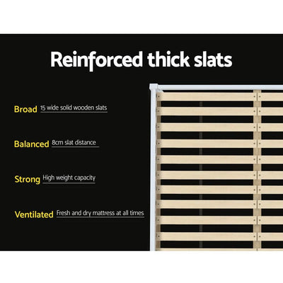 Double Package | Gibson Bed White & Normay Series Pillow Top Mattress (Medium Firm) - Bedzy Australia