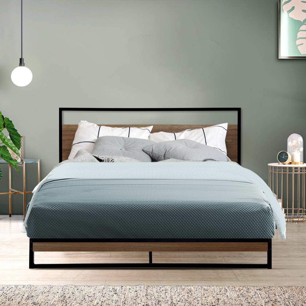 Double Package | Stockton Bed & Normay Series Pillow Top Mattress (Medium Firm) - Bedzy Australia