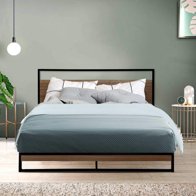Double Package | Stockton Bed & Normay Series Pillow Top Mattress (Medium Firm) - Bedzy Australia