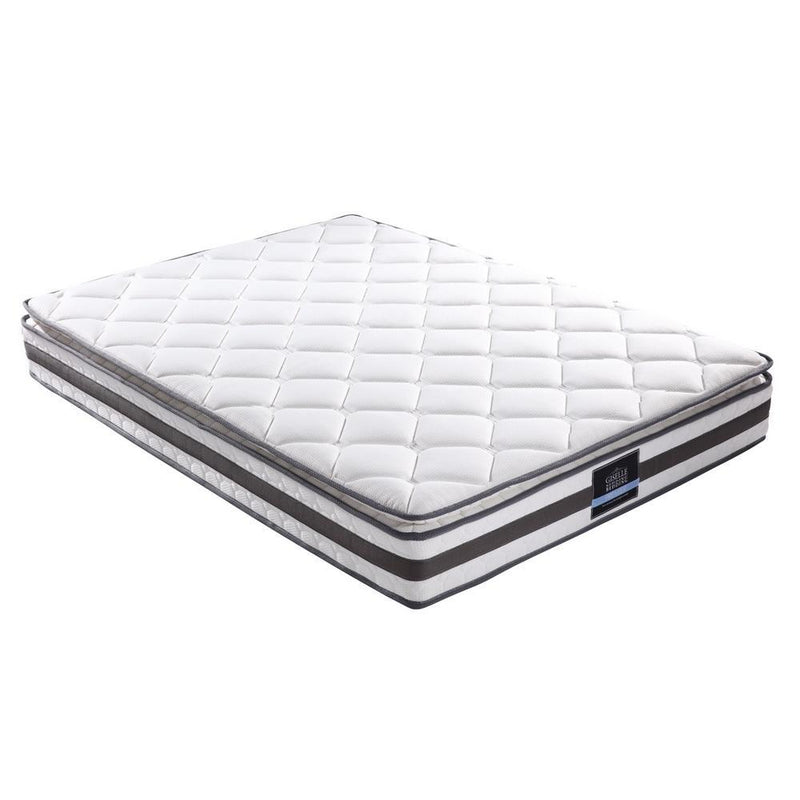Double Package | Whitehaven Bed White & Normay Series Pillow Top Mattress (Medium Firm) - Bedzy Australia - Furniture > Bedroom