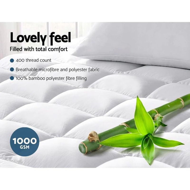 Double Premium Package | Henley LED Bed Black, Luna Series Euro Top Mattress (Medium Firm) & Bamboo Mattress Topper! - Bedzy Australia (ABN 18 642 972 209) -