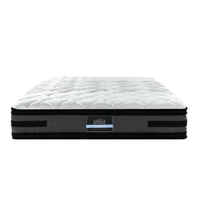 Double Premium Package | Henley LED Bed Black, Luna Series Euro Top Mattress (Medium Firm) & Pillowtop Mattress Topper! - Bedzy Australia (ABN 18 642 972 209) -