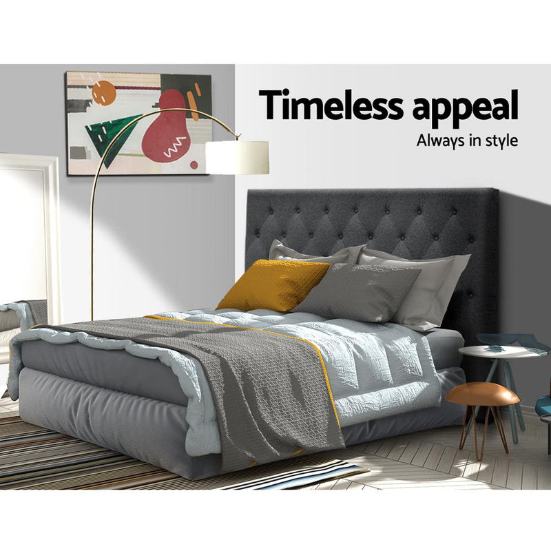 Double Size | Cappi Bed Headboard (Charcoal) - Bedzy Australia