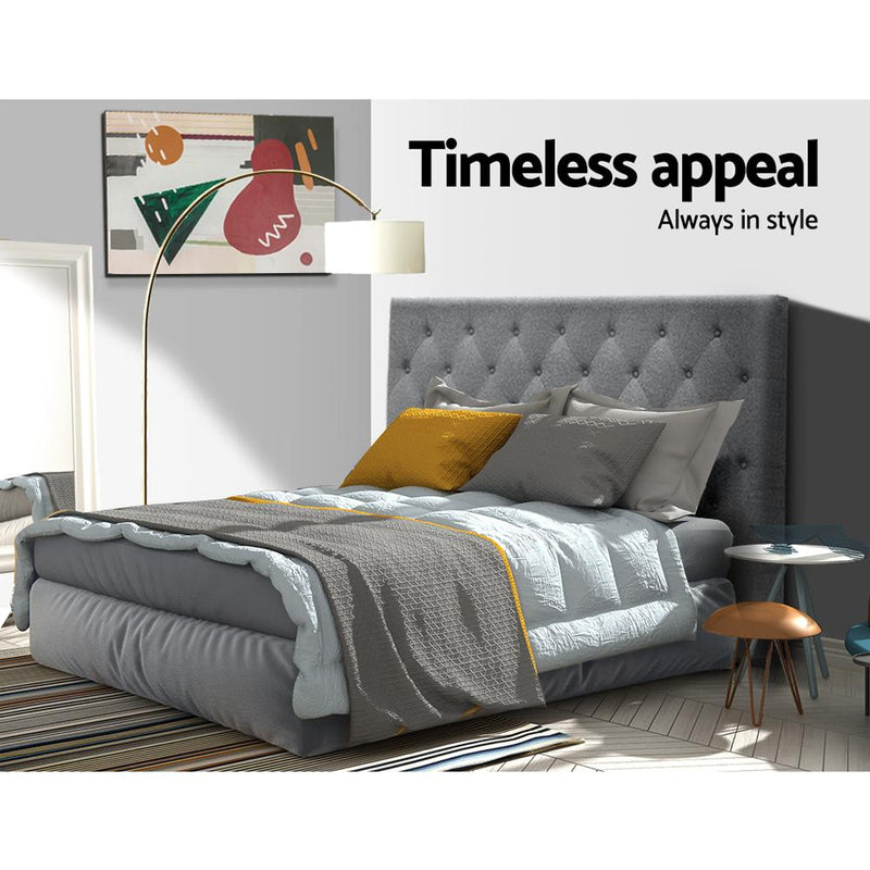 Double Size | Cappi Bed Headboard (Grey) - Bedzy Australia