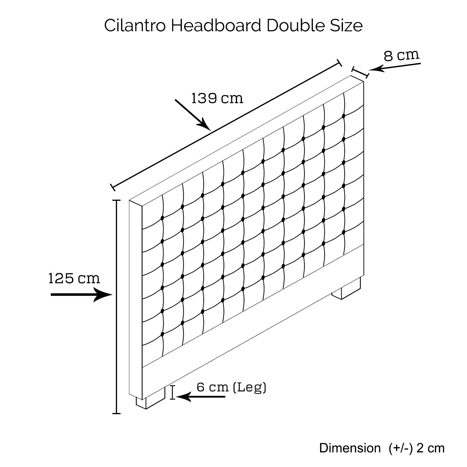 Double Size | Cilantro Headboard (Beige) - Bedzy Australia
