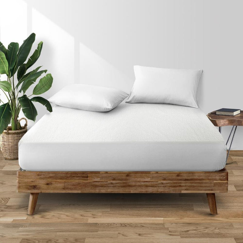Double Size Waterproof Bamboo Mattress Protector - Bedzy Australia