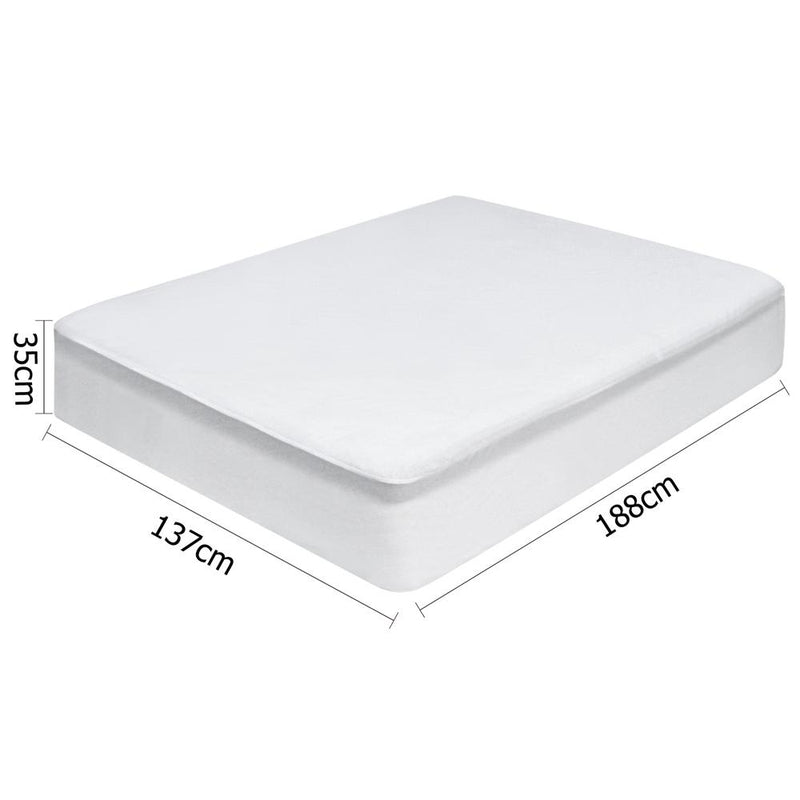 Double Size Waterproof Bamboo Mattress Protector - Bedzy Australia