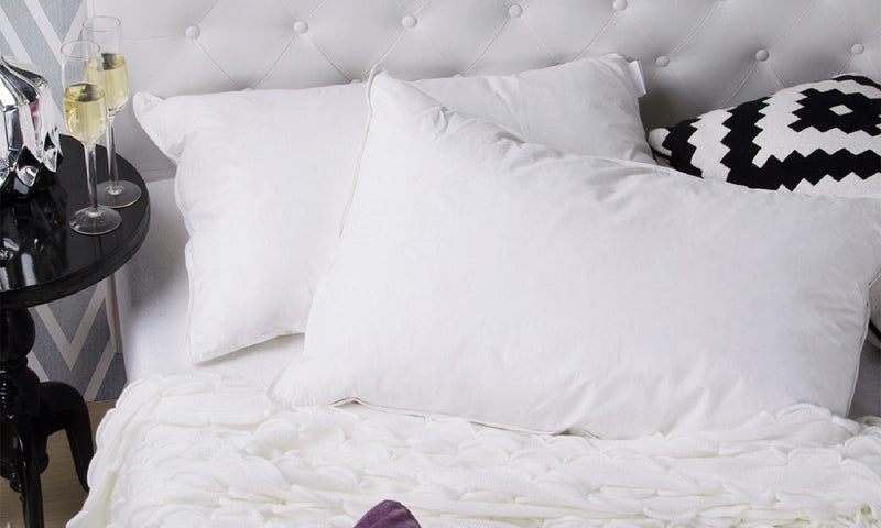 Duck Feather & Down Quilt 500GSM + Duck Feather and Down Pillows 2 Pack Combo Single White - Bedzy Australia - Home & Garden > Bedding