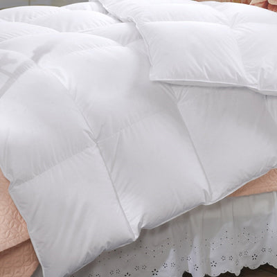 Duck Feather & Down Quilt 500GSM + Duck Feather and Down Pillows 2 Pack Combo Super King White - Bedzy Australia