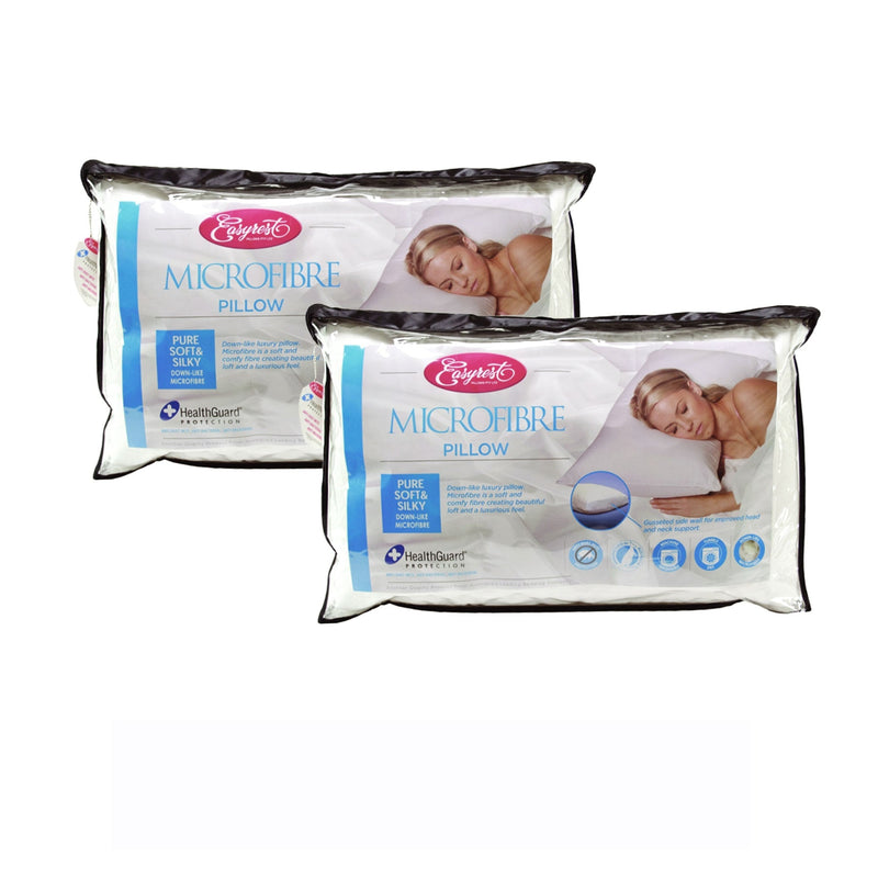 Easyrest Two Microfibre Standard Gusseted Pillows - Home & Garden > Bedding - Bedzy Australia