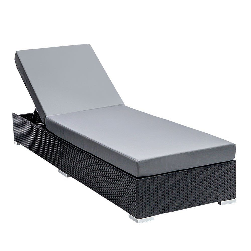 Finnley Outdoor Sun Lounge - Interchangeable colours: Beige, Grey, Red - Furniture > Outdoor - Bedzy Australia