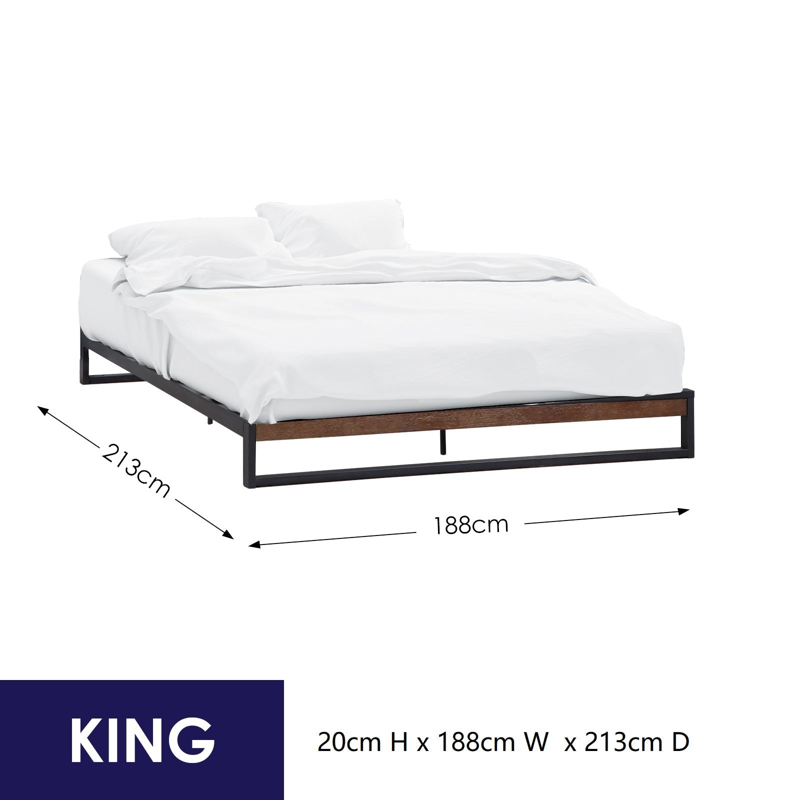 Florence Metal bed base - King - Home & Garden - Bedzy Australia