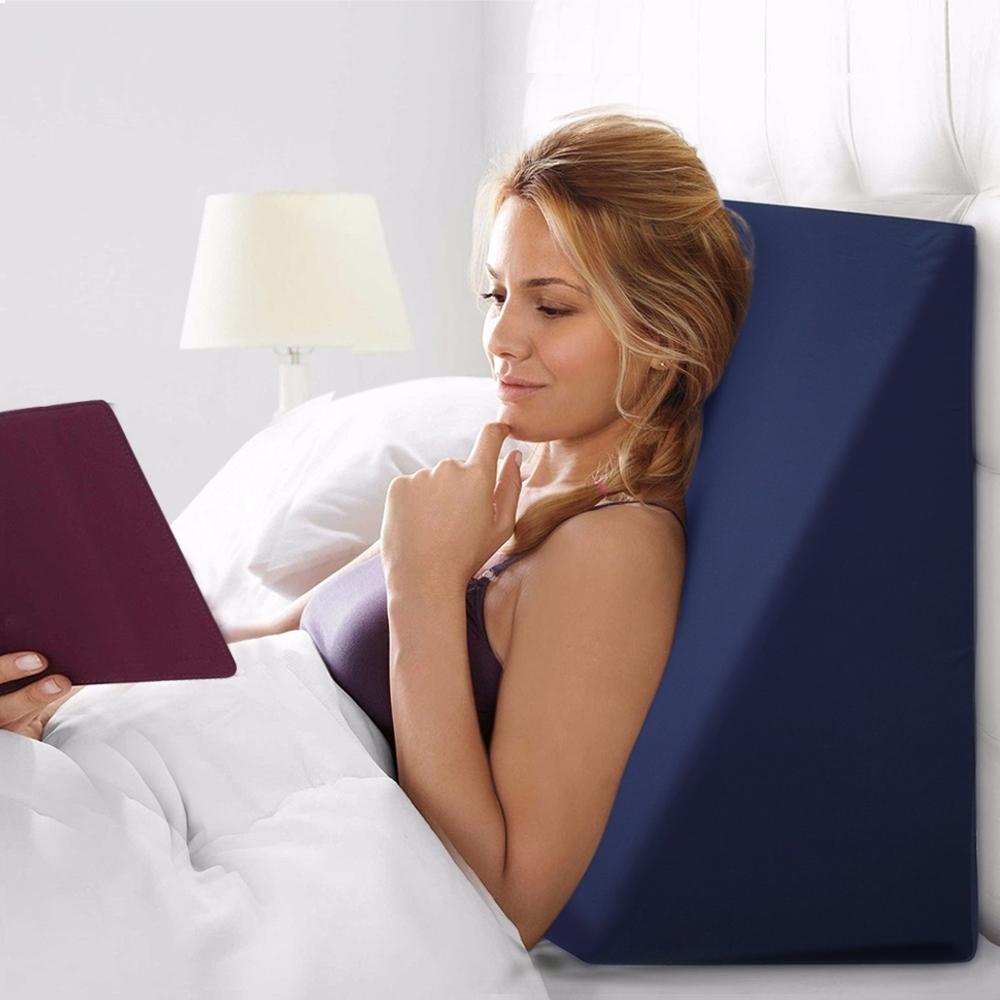 Foam Wedge Back Support Pillow Blue