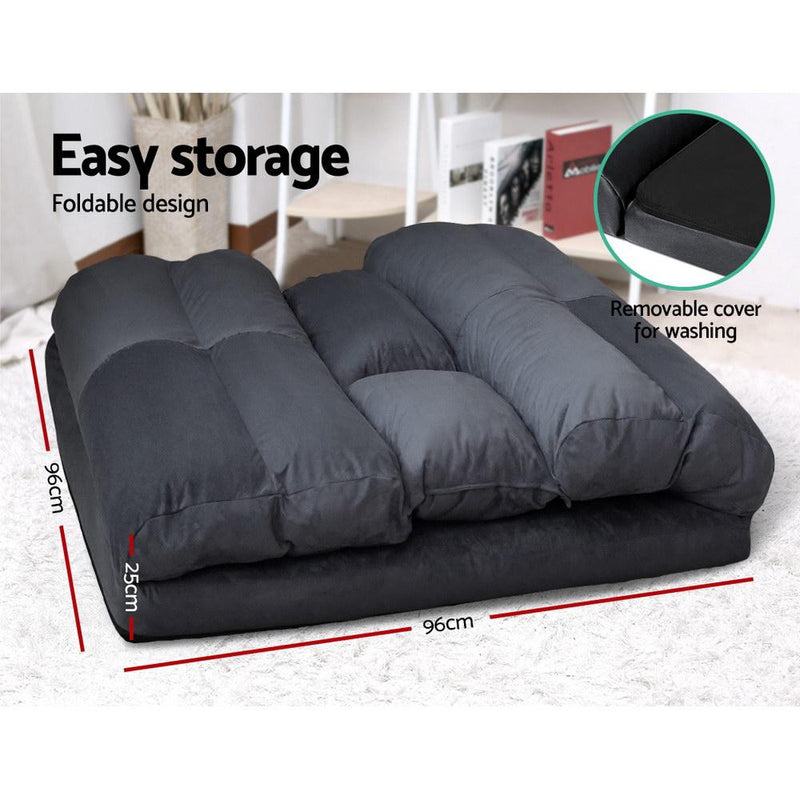 Folding Lounge Sofa Bed Floor Recliner - Bedzy Australia