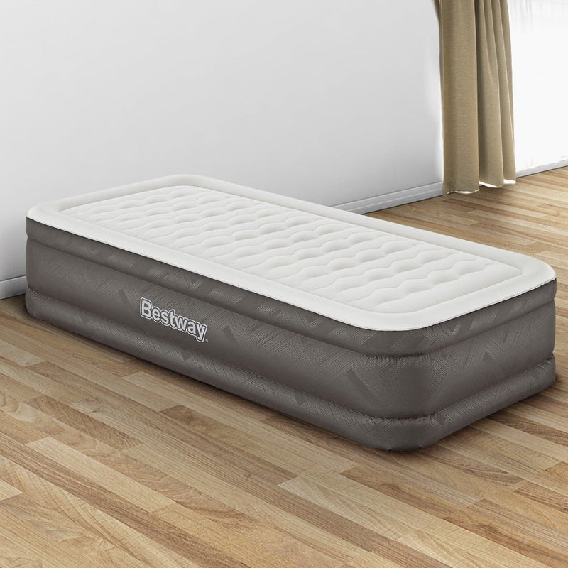 46 CM Thickness Fortech™ Air Bed Inflatable Mattress with Built in Pump - Single Size - Outdoor > Camping - Bedzy Australia