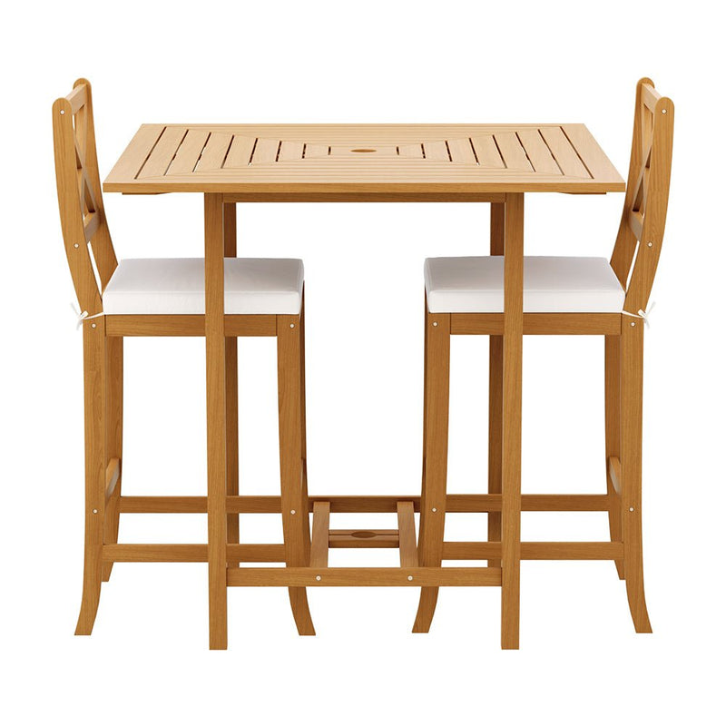 Gardeon Outdoor Bar Table 6 Chairs Stools Set Patio Dining Furniture Acacia Wood - Bedzy Australia (ABN 18 642 972 209) - Furniture > Outdoor