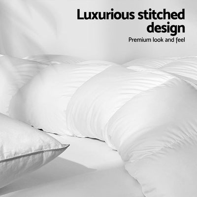 Goose Down Feather Quilt Cover Duvet 800GSM Winter Doona White King - Bedzy Australia