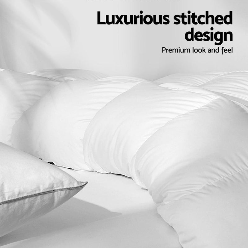 Giselle Bedding Goose Down Feather Quilt Cover Duvet 800GSM Winter Doona White King - Bedzy Australia - Home & Garden > Bedding