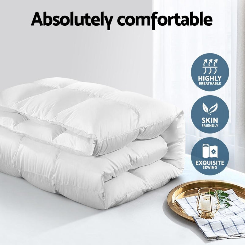 King Size Light Weight Duck Down Quilt Cover - Bedzy Australia
