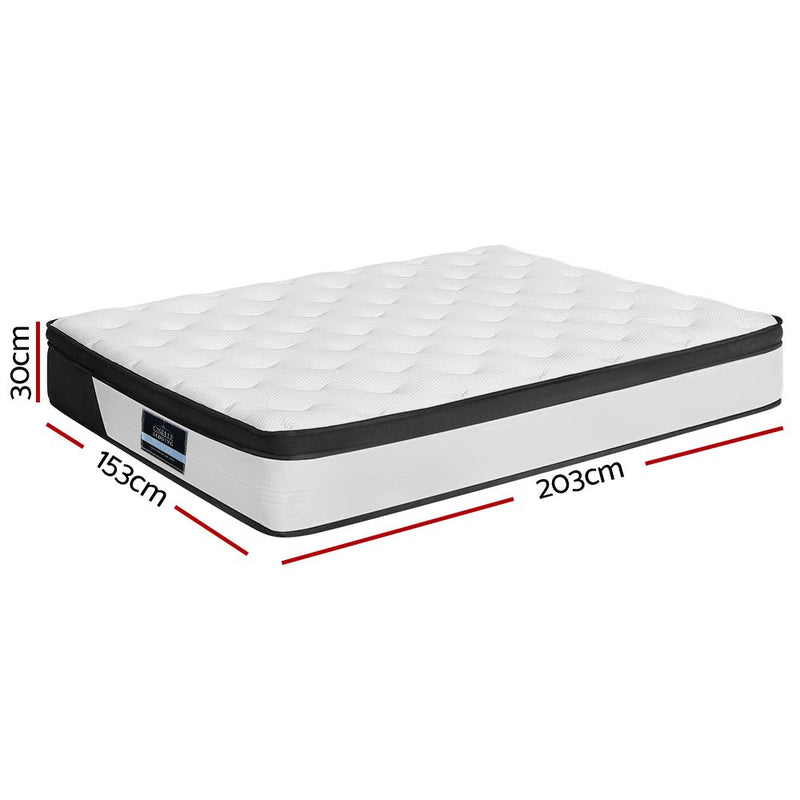 Pena Series Euro Top Pocket Spring Mattress 30cm Thick - Queen - Furniture > Mattresses - Bedzy Australia