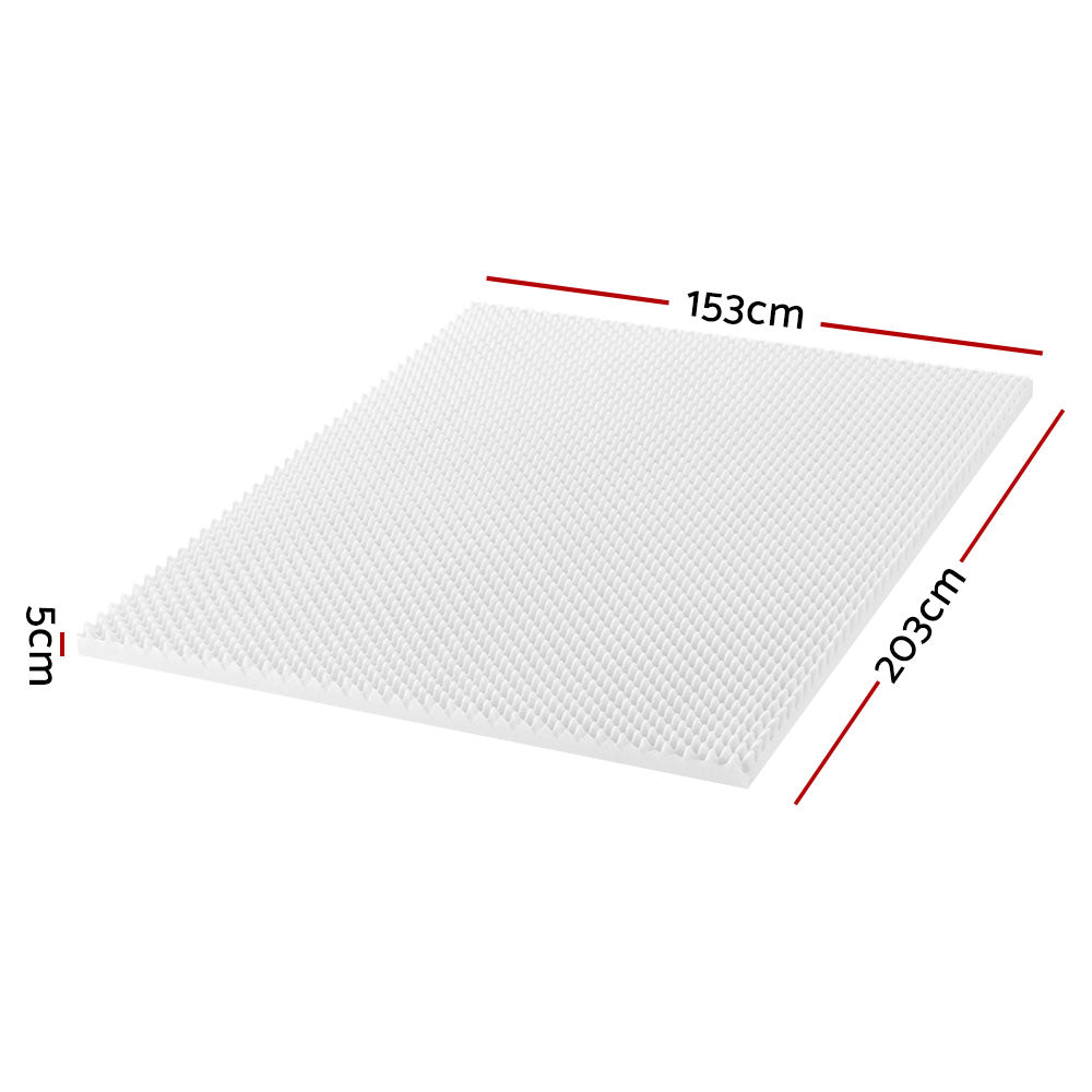 Giselle Bedding Mattress Topper Egg Crate Foam Toppers Bed Protector Underlay Q - Furniture > Mattresses - Bedzy Australia