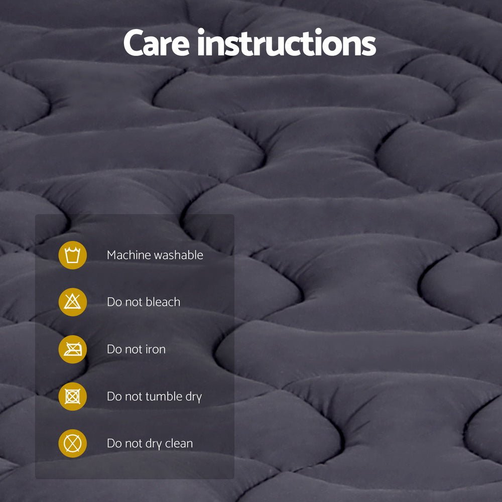 Microfibre 3-Zone Pillowtop Mattress Topper - King - Home & Garden > Bedding - Bedzy Australia