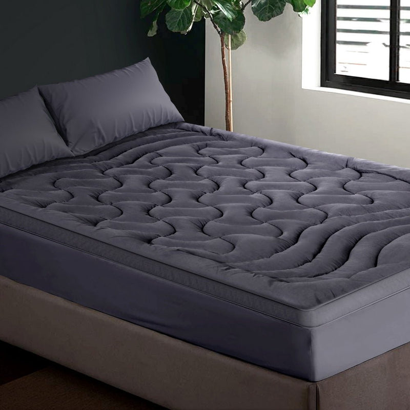 Microfibre 3-Zone Pillowtop Mattress Topper - King Single - Home & Garden > Bedding - Bedzy Australia