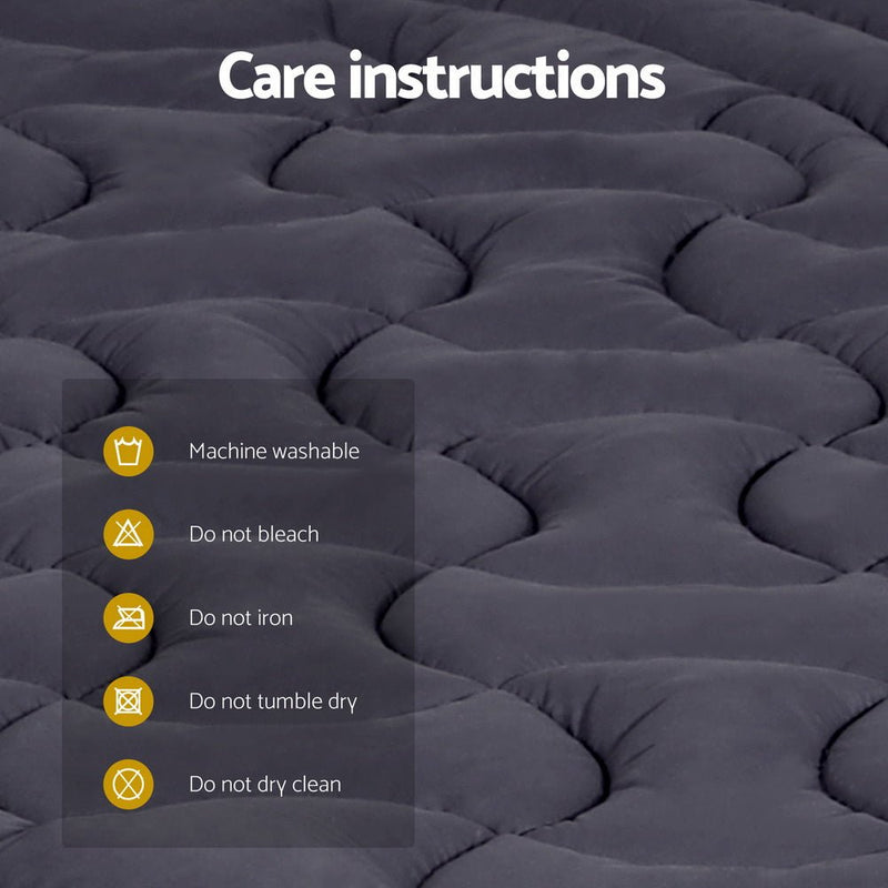 Microfibre 3-Zone Pillowtop Mattress Topper - Queen - Home & Garden > Bedding - Bedzy Australia