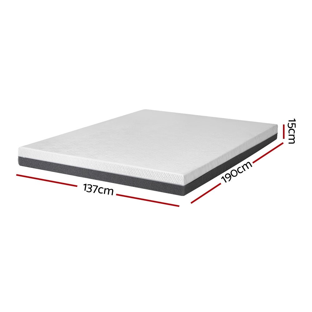 Memory Foam Mattress Bed Cool Gel Non Spring 15cm Double - Furniture > Mattresses - Bedzy Australia