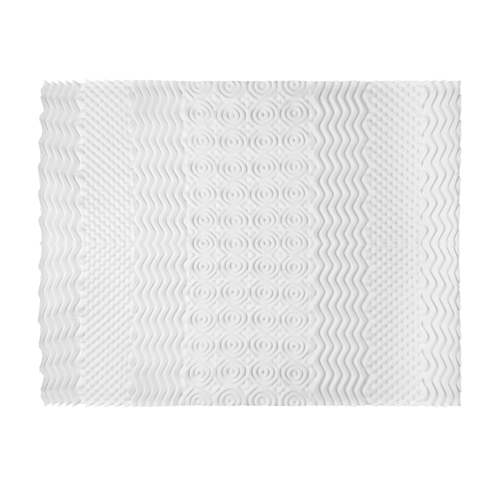 Memory Foam Mattress Topper 7-Zone Airflow Pad 8cm Queen White - Furniture > Mattresses - Bedzy Australia
