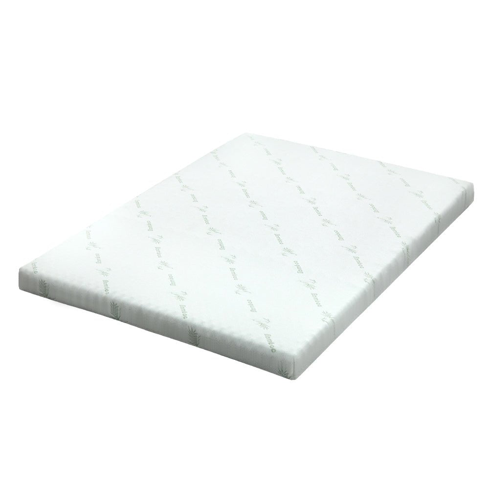 10cm Thick Deluxe Memory Foam Mattress Topper Cool Gel - King - Furniture > Mattresses - Bedzy Australia