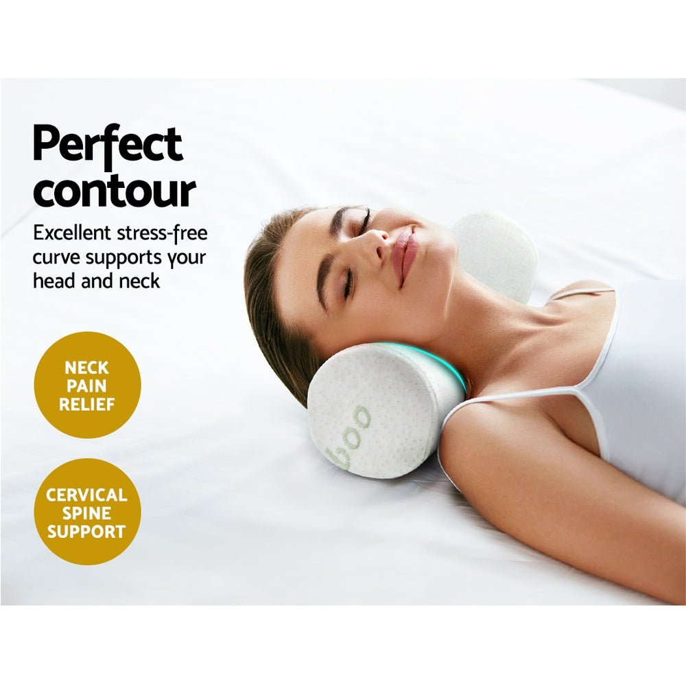 Giselle Bedding Memory Foam Pillow Bamboo Pillows Cushion Neck Support Cover - Home & Garden > Bedding - Bedzy Australia