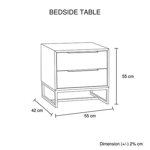 Hannah Bedside Table - Bedzy Australia