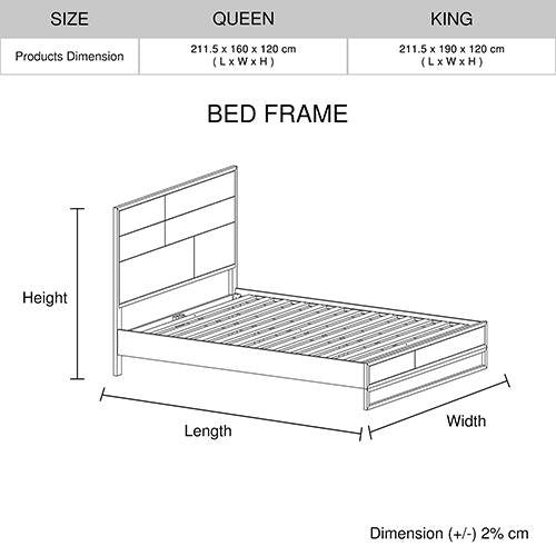 Hannah King Bed Frame - Bedzy Australia