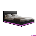 Henley King Single Gas Lift Storage Bed Frame with LED Lights – Black