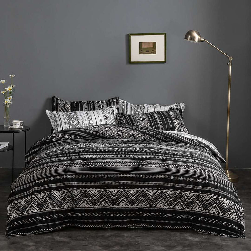 Hugo Reversible King Size Duvet Doona Quilt Cover Set - Home & Garden > Bedding - Bedzy Australia