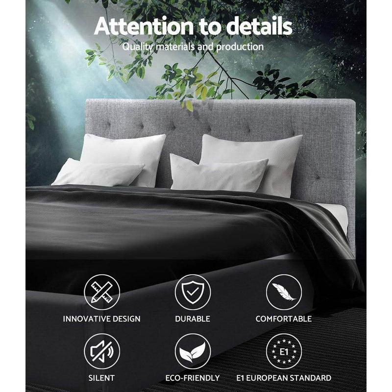 Hyams Double Bed Frame Grey - Bedzy Australia (ABN 18 642 972 209) - Cheap affordable bedroom furniture shop near me Australia