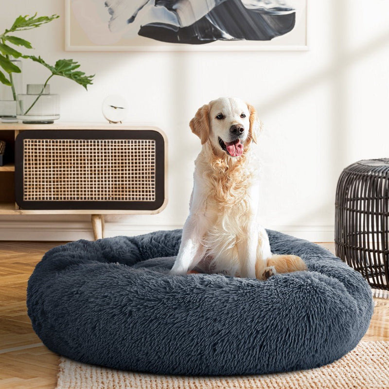 i.Pet Pet Bed Dog Bed Cat Large 90cm Dark Grey - Pet Care > Dog Supplies - Bedzy Australia