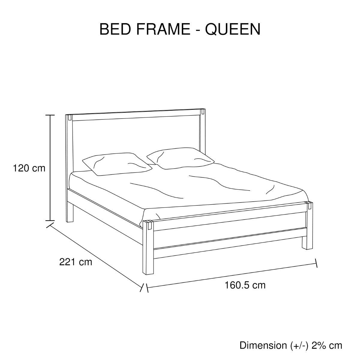 Java Queen Bed Frame Oak - Bedzy Australia