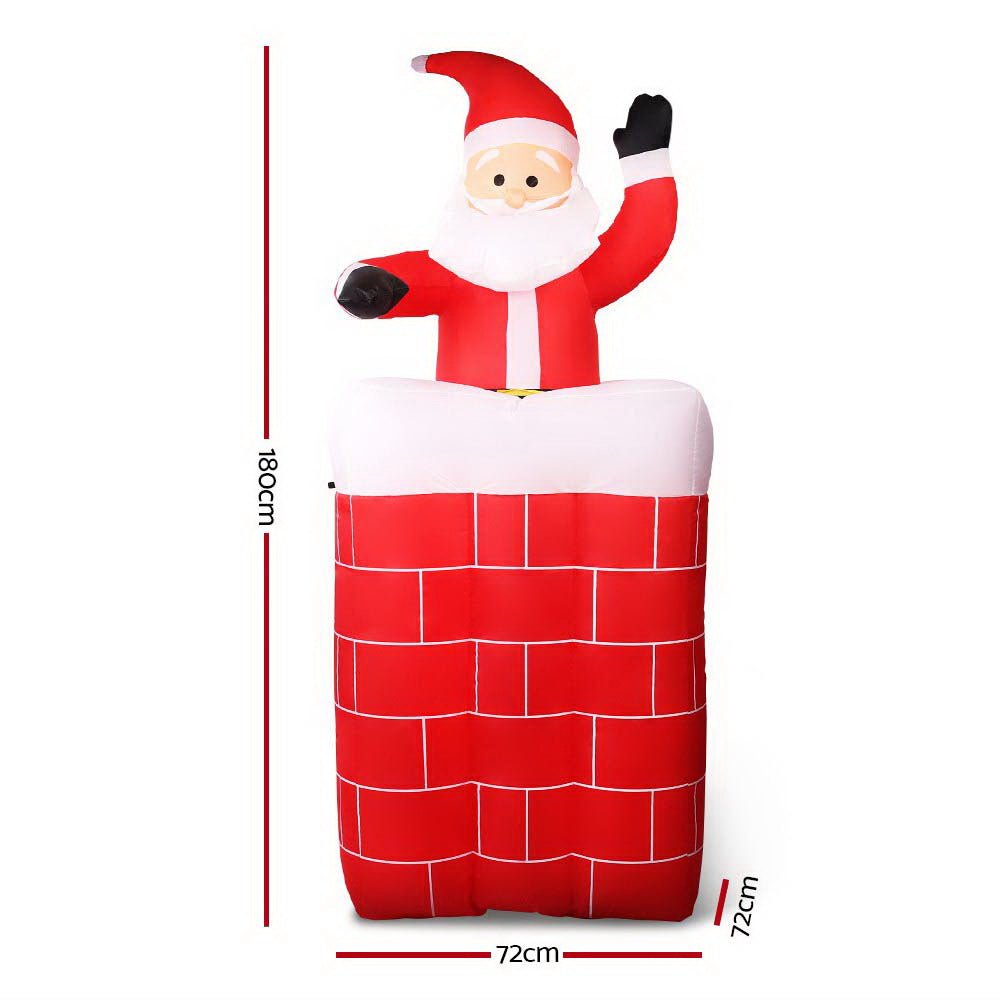 1.8M Christmas Inflatable Archway with Santa Xmas Decor LED - Bedzy Australia