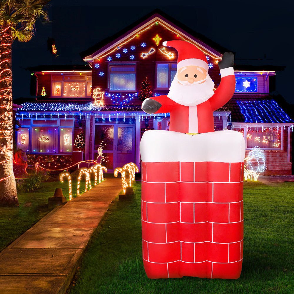 1.8M Christmas Inflatable Archway with Santa Xmas Decor LED - Bedzy Australia