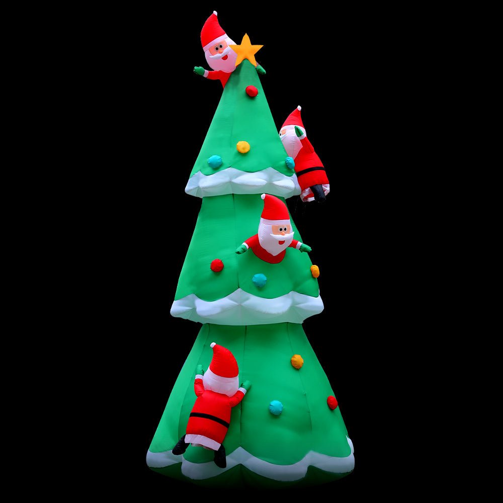 5M Christmas Inflatable Santa on Christmas Tree Xmas Decor LED - Bedzy Australia