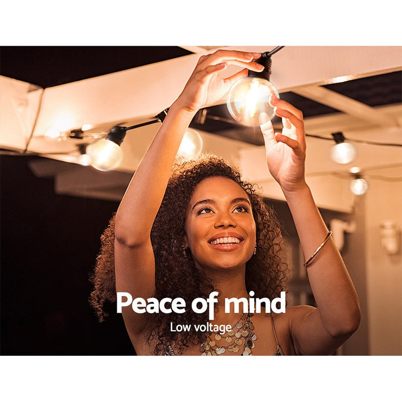 68m LED Festoon Lights Sting Lighting Kits Wedding Outdoor Party - Bedzy Australia