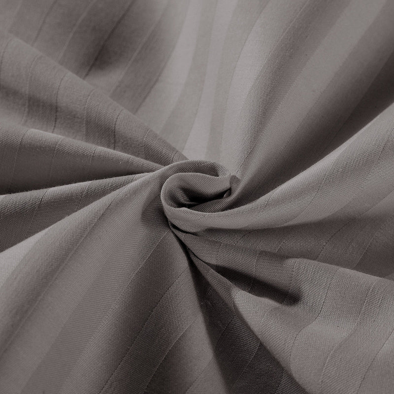 Kensington 1200 Thread Count 100% Egyptian Cotton Sheet Set Stripe Hotel Grade Queen Charcoal - Bedzy Australia - Home & Garden > Bedding