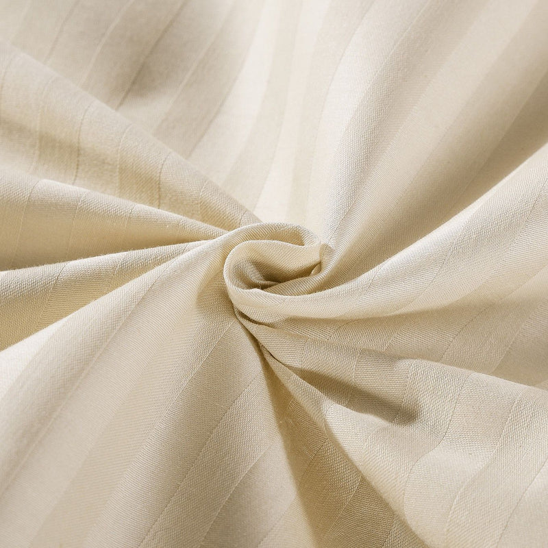 Kensington 1200 Thread Count 100% Egyptian Cotton Sheet Set Stripe Hotel Grade Queen Sand - Bedzy Australia - Home & Garden > Bedding