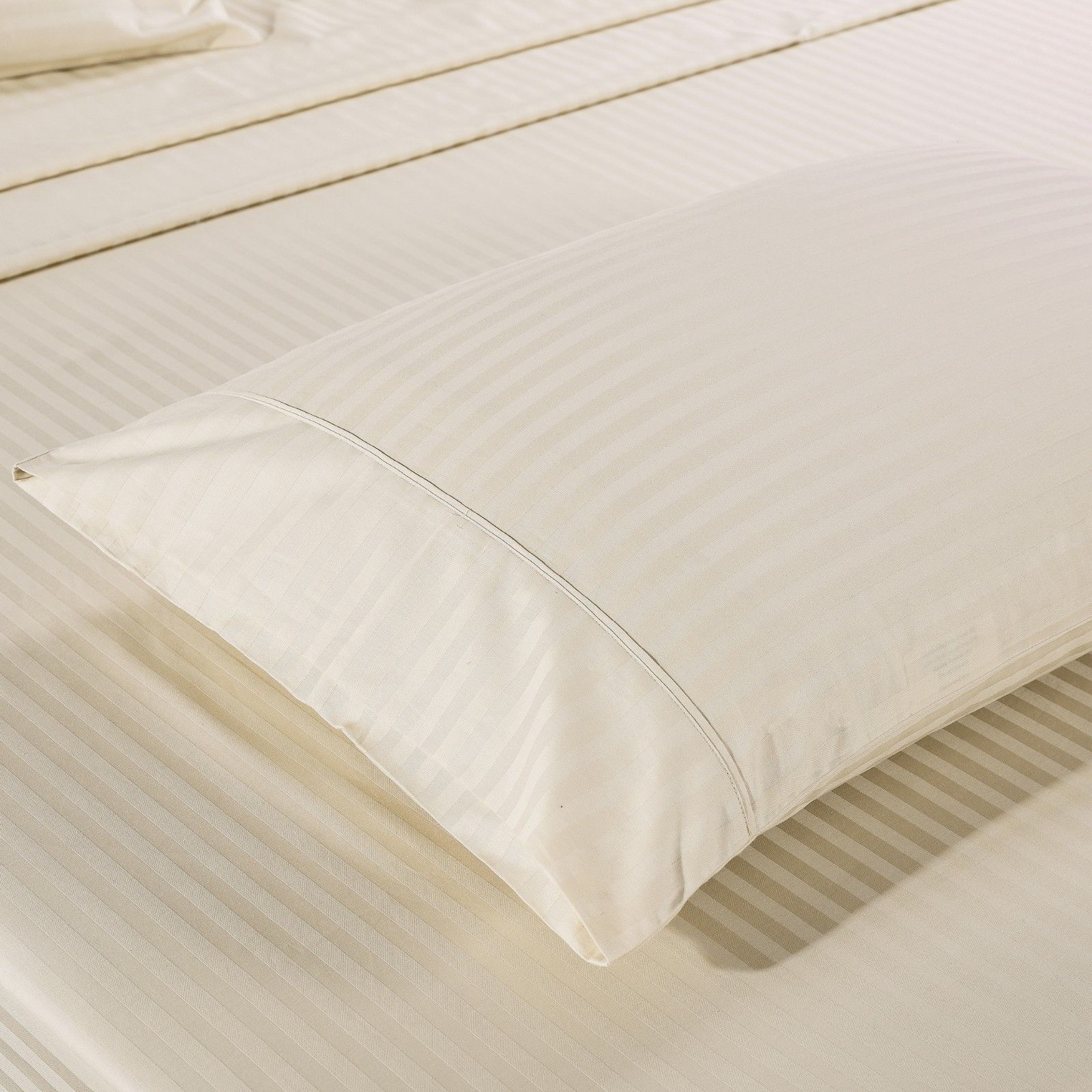 Kensington 1200 Thread Count 100% Egyptian Cotton Sheet Set Stripe Hotel Grade Queen Sand - Bedzy Australia