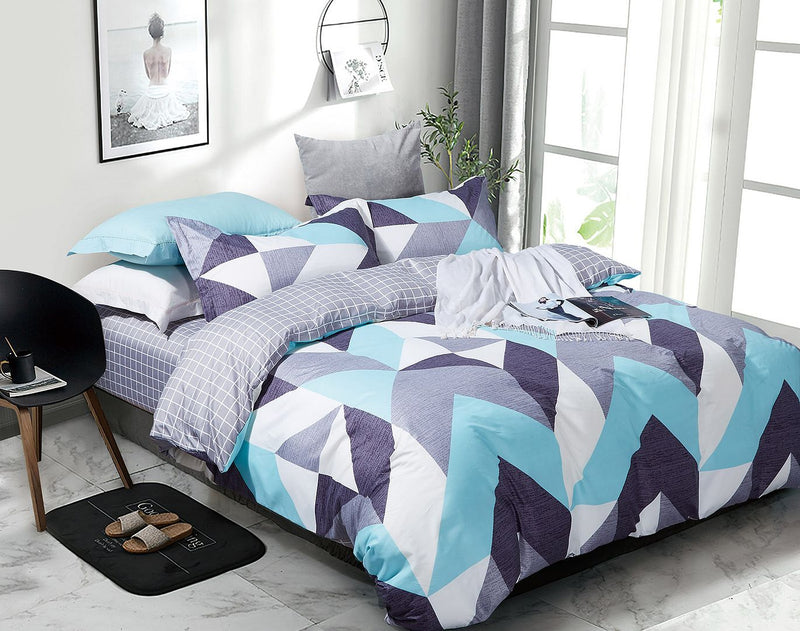 Kian Queen Size Duvet Doona Quilt Cover Set - Home & Garden > Bedding - Bedzy Australia